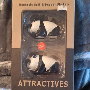 Magnetic Panda Salt & Pepper Shakers - Black & White
